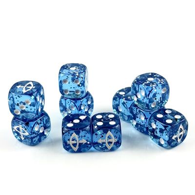 10 Piece D6 dice 16mm Acrylic Dice Set Polyhedral Dice Game Dice for RPG MTG DND Dice Table Games