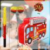Dulousia Fire Truck Pinata, Funny Firetruck Piata for Boys Girls Firefighter Birthday Decorations, Baby Shower, Thanksgiving, Christmas, Mexican Fiesta, Cinco De Mayo Supplies 16.5x10.6x3.15in view 2