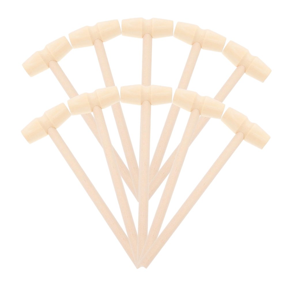 BESPORTBLE 10pcs Mini Wooden Hammer Educational Beat for Boys Hand Eye Coordination Development Creative Pounding Mallet for Early Learning and Dexterity