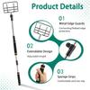Edge Protector Handle, 4.3-8.7ft Board Corner Protector Extension Handle V Shaped Edge Guards Adjustable for Flatbed Cargo Trucks Steel Extension Pole with Sponge Grip view 3