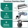 Edge Protector Handle, 4.3-8.7ft Board Corner Protector Extension Handle V Shaped Edge Guards Adjustable for Flatbed Cargo Trucks Steel Extension Pole with Sponge Grip view 4