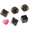 5 Black Plastic Indoor Fitness Dice, Various Pattern Actions, Couple Gift - D19 view 1