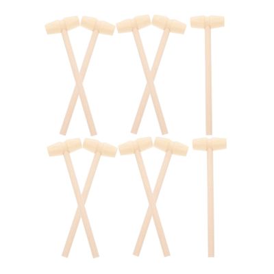 Beaupretty 10pcs Mini Wooden Hammer for Boys Educational Pounding Mallet to Hand Eye Coordination and Dexterity Creative Beat Play Tool
