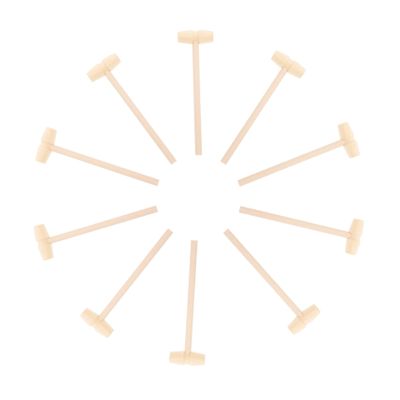 FRCOLOR 10pcs Mini Wooden Hammer for Boys Educational Beat Mallets for Hand Eye Coordination Dexterity Development and Creative Play