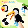 Animal Hand Puppets 11 Inch Bird Plush Toucan Owl Eagle Parrot Flamingo Peacock Puppet Toys Role-Play Puppets for Kids Storytelling Imaginative Pretend Play Teaching Preschool(Toucan) view 3