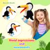 Animal Hand Puppets 11 Inch Bird Plush Toucan Owl Eagle Parrot Flamingo Peacock Puppet Toys Role-Play Puppets for Kids Storytelling Imaginative Pretend Play Teaching Preschool(Toucan) view 4