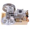 Kooteyybhyy Engine Model Kit, Metal Horizontal Fixed Gasoline Internal Combustion Model with Hand Starter, Creative STEM Toy Engineering Construction Kit (Upgrade) view 4