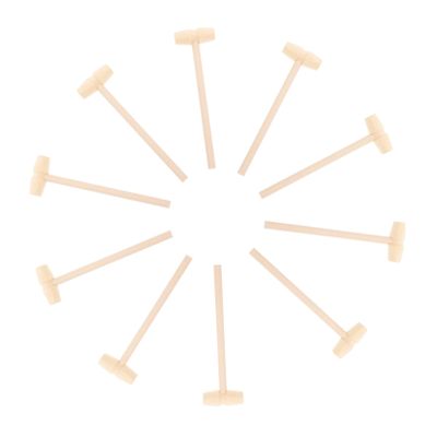 Abaodam 10pcs Mini Wooden Mallet for Boys Educational Beat Hand Eye Coordination Development Creative Pounding Hammer Safe Material