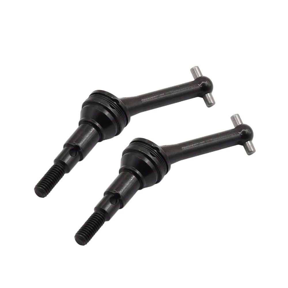 2Pcs Metal Drive Shafts Dog Bone for mjx 1/14 for Hyper Go Truck 14301 14302 CVD 14410 RC Car Upgrade Parts Accessories(Black)