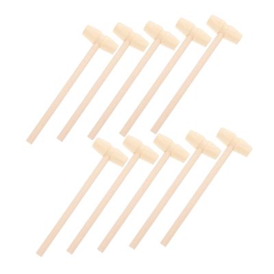 Healifty 10pcs Mini Wooden Hammer Mallets Educational Beat for Boys and Hand Eye Coordination Dexterity Development Gift