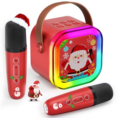 Mini Karaoke Machine for Kids Girls & Boys - Portable Bluetooth Speaker with 2 Wireless Microphones - Kids Birthday for Ages 4-10 Years Old- Christmas Limited Edition