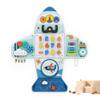 BlueWood Wooden Wall Busy Board Panels, Toddler Learning Activity Center, Montessori Philosophy Sensory, Educational Toys, Conducive to All-Round Development - Aircraft view 1