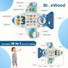BlueWood Wooden Wall Busy Board Panels, Toddler Learning Activity Center, Montessori Philosophy Sensory, Educational Toys, Conducive to All-Round Development - Aircraft view 2
