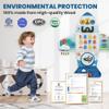 BlueWood Wooden Wall Busy Board Panels, Toddler Learning Activity Center, Montessori Philosophy Sensory, Educational Toys, Conducive to All-Round Development - Aircraft view 4