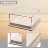 1/64 Scale Two Car Display Case with Portable Design and Clear Acrylic Lid for Collectibles, Beige view 2