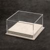 1/64 Scale Two Car Display Case with Portable Design and Clear Acrylic Lid for Collectibles, Beige view 3