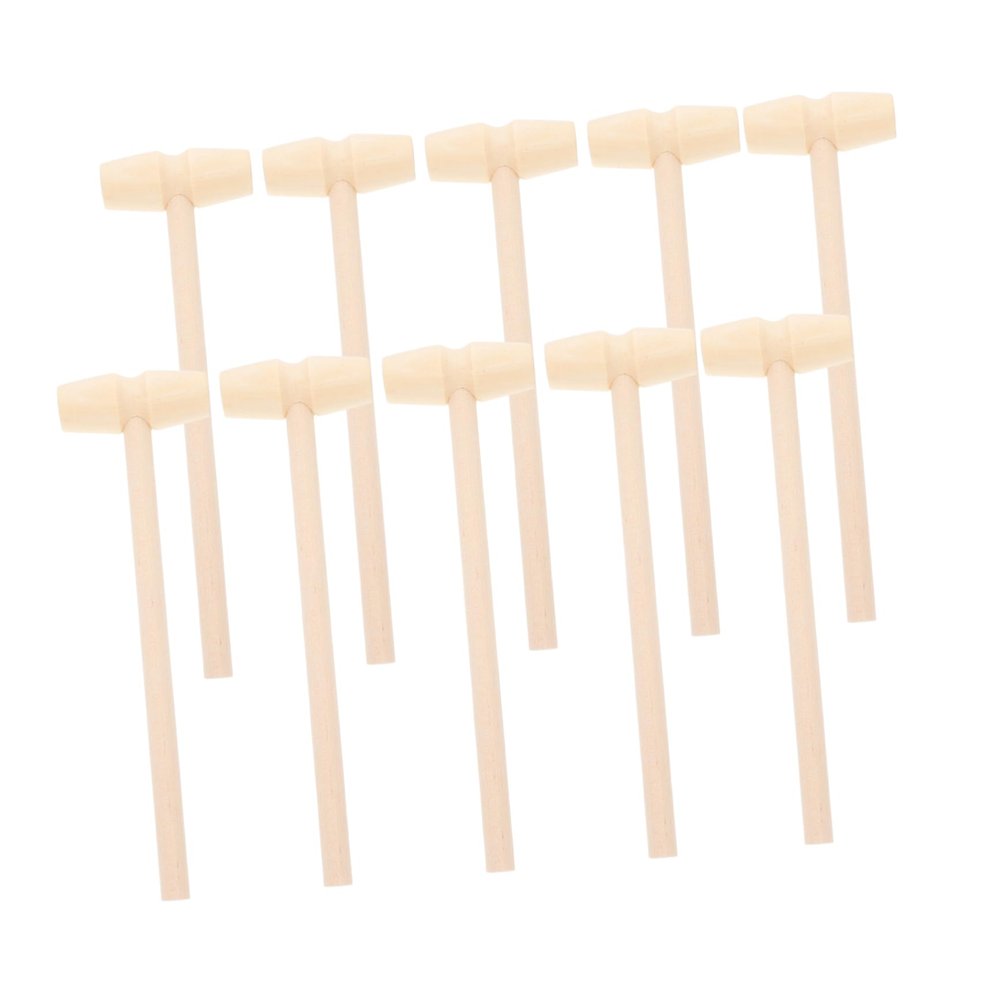 SUPVOX 10pcs Mini Wooden Hammer for Boys Beat for Hand Eye Coordination Educational Mallet Dexterity and Arm Movement Creative Pounding Activity
