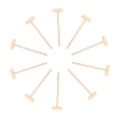 Toddmomy 10pcs Mini Wooden Mallet for Boys Educational Beat to Develop Hand Eye Coordination Dexterity and Arm Movement Creative Pounding Hammer Gift