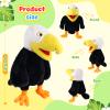 Animal Hand Puppets 11 Inch Bird Plush Toucan Owl Eagle Parrot Flamingo Peacock Puppet Toys Role-Play Puppets for Kids Storytelling Imaginative Pretend Play Teaching Preschool(Eagle) view 2