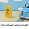 10pcs Mini Caution Wet Floor Signs Miniature Dollhouse Accessories Tiny Realistic Traffic Safety Slippery Warning Signs for Role Playing Game and Model Collections view 2
