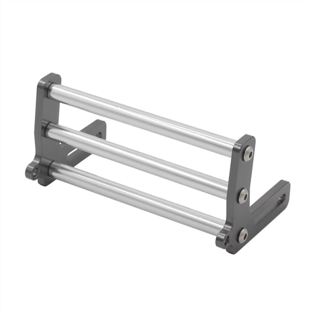 Rc Crawler Bumper Compatible with Axial for SCX10 for Traxxas for TRX4 1/10 RC Crawler Vehicle Upgrade Accessories Metal Front Bumper for Universal