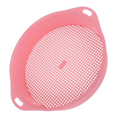 ToysCentral Basics Multi Use Garden Soil Sifting Tool with Uniform Mesh Soil Sieve Pan for Stone and Filtration Easy Clean Sifting Pan for Gardening and Beach Play Pink