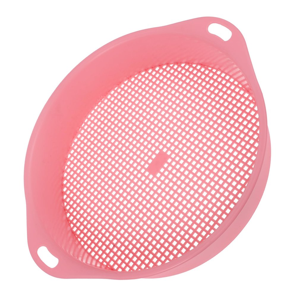 ToysCentral Basics Multi Use Garden Soil Sifting Tool with Uniform Mesh Soil Sieve Pan for Stone and Filtration Easy Clean Sifting Pan for Gardening and Beach Play Pink