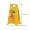 5pcs Mini Caution Wet Floor Signs Miniature Dollhouse Accessories Yellow Tiny Realistic Traffic Safety Slippery Warning Signs for Role Playing Game Model Collections view 4