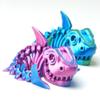 2PCS 3D Printed Shark Toys,Flexible Joint Animal lacertid Figurines, Home Decoration Figurine Ornaments,Fidget restlessness, Halloween Basket Filling Stuff, Surprise Fantasy Gifts (GB+RB) view 1