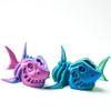 2PCS 3D Printed Shark Toys,Flexible Joint Animal lacertid Figurines, Home Decoration Figurine Ornaments,Fidget restlessness, Halloween Basket Filling Stuff, Surprise Fantasy Gifts (GB+RB) view 2