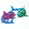 2PCS 3D Printed Shark Toys,Flexible Joint Animal lacertid Figurines, Home Decoration Figurine Ornaments,Fidget restlessness, Halloween Basket Filling Stuff, Surprise Fantasy Gifts (GB+RB) view 4