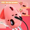 Dancing Octopus Toy Magic Electric Playful Tummy Time Toy, Auto Evasion Crawling Dancing Octopus with Fishing Rod for Baby Toddlers for 3 4 5 6 Year Old Kids Boy Girl Birthday Gifts (Pink) view 3
