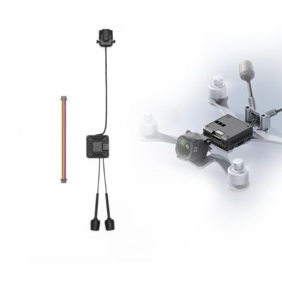 Advanced for O4 Air Unit Pro: Dual Antenna 15km HD Transmission, 1080p/100fps H.265 Video, 60Mbps Bitrate, 4GB Memory & MicroSD Slot, Ultra-Light 32g Body for 3+ Inch Racks