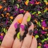 Big Multicolor Bats Halloween Polymer Clay Sprinkles, Spooky Faux Sprinkle, Inedible Bat Shape Fake Sprinkles, Decoden Funfetti Jimmies (Non Edible) (Multicolor, Container) view 1