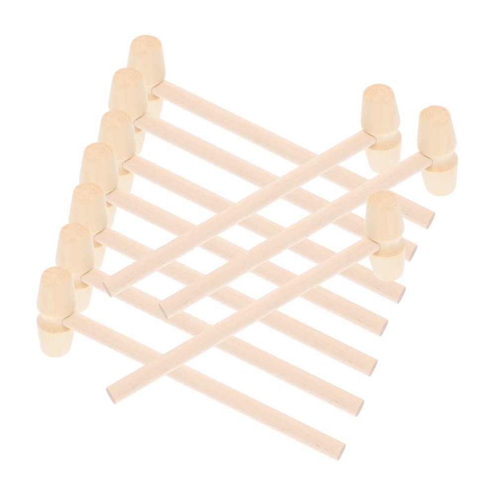GALPADA 10pcs Mini Wooden Mallet Hammer Educational Beat for Boys Hand Eye Coordination Dexterity Development Beat