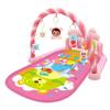 Game Blanket Baby Activity Gym Mat Musical Baby Play Mat Piano with Animal Rattle Toys (Pink Bear, Animal Print) view 1