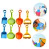 Kisangel 8pcs Beach Shovels Set Lightweight Plastic Sand with Square and Curved Shovels Rake Sand Timer for Outdoor Digging Random Color view 4