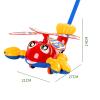 Garende Airplane Toy Trolley for Early Development with Push Along Walking Cart for, red view 2