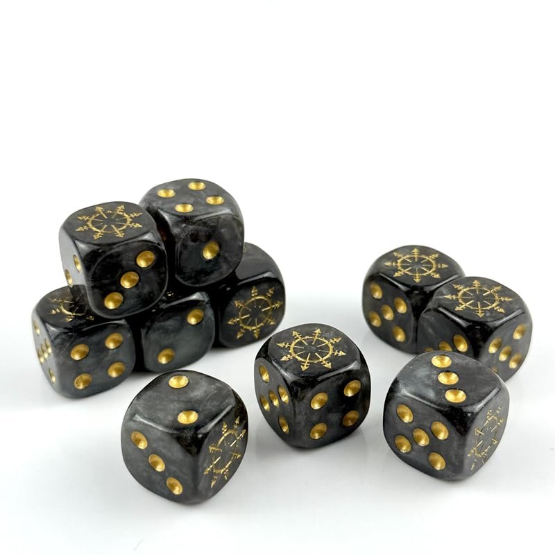 10 Piece D6 dice 16mm Acrylic Dice Set Polyhedral Dice Game Dice for RPG MTG DND Dice Table Games
