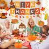 24Pcs Thanksgiving Decorations, Thanksgiving Party Decorations Include GIVE THANKS Banner Hanging Swirls Fall Garland for Thanksgivings Fall Home Office Home Wall Fall Party Decor view 2