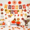 24Pcs Thanksgiving Decorations, Thanksgiving Party Decorations Include GIVE THANKS Banner Hanging Swirls Fall Garland for Thanksgivings Fall Home Office Home Wall Fall Party Decor view 4