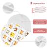 GOODOLD Pastel Polka-dot Hamsters Muslin Baby Burp Cloths - Super Absorbent and Soft Burping Rags - Cotton Burp Clothes Set for Boys and Girls, 1 Pack view 3