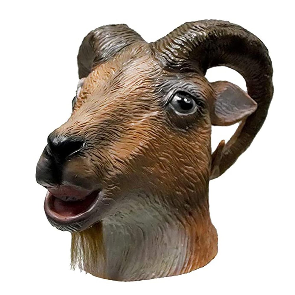 Halloween Antelope Head Mask,Full Head Goat Mask,Funny Animal Masks Fancy Dress for Halloween Carnival Costume Party,Antelope Cosplay Costume