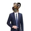 Halloween Antelope Head Mask,Full Head Goat Mask,Funny Animal Masks Fancy Dress for Halloween Carnival Costume Party,Antelope Cosplay Costume view 2