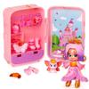 KOOKYLOOS SUITCASE DREAMY BLOSSOM - Fashion doll set with suitcase and accessories, contents: 1 doll, 2 outfits, pet, accessories, hangers and suitcase in which you can view 2