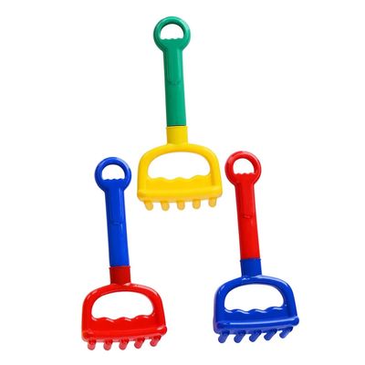 BESPORTBLE 3pcs Sand Rake Plastic Beach for Red Blue Colors Outdoor Sandbox Play for Imaginative Hand Skills and Family Fun