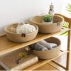 3pcs Small Woven Storage Basket, Cotton Rope Round Mini Storage Bins Bathroom Baskets Wedding Decor for Shelves, Nursery, Bathroom (Cotton Rope) view 2