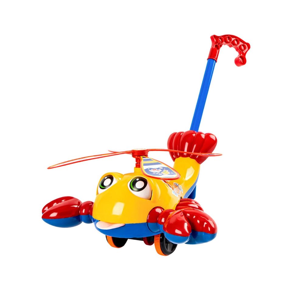 Luwecf Airplane Toy Trolley for Early Learning with Push Along Cart, Yellow