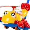 Luwecf Airplane Toy Trolley for Early Learning with Push Along Cart, Yellow view 3
