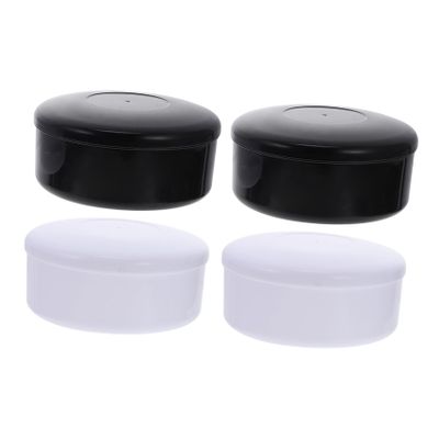 ibasenice 4boxes Plastic Go Chess Pieces Storage Pot Black White Fall Resistant Chess Stones Holder Compact Lightweight Container for Board Game Supplies